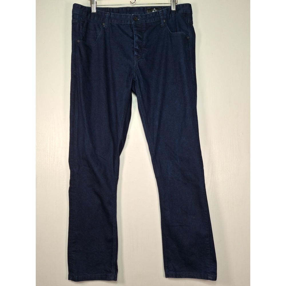 ZAK Los Angeles Mens Straight Leg Indigo Dark Wash Denim Jeans Size 38 x 32